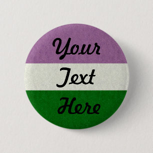 Macaron Rond 5 Cm Drapeau Genderqueer