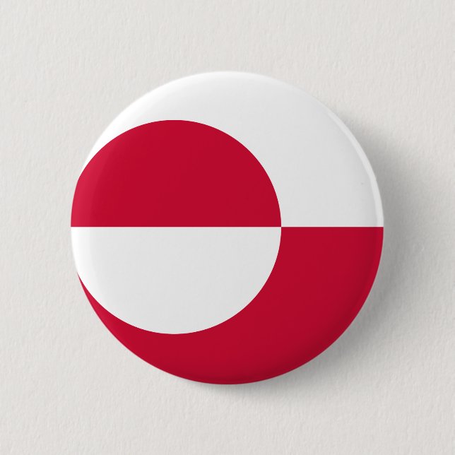 Macaron Rond 5 Cm Drapeau GL du Groenland (Devant)
