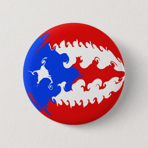 Macaron Rond 5 Cm Drapeau Gnarly de Porto Rico