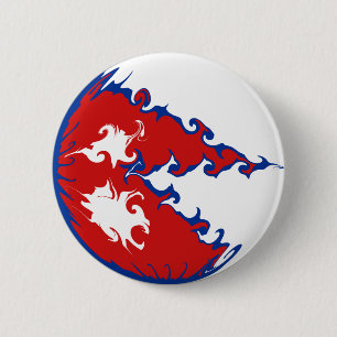 Macaron Rond 5 Cm Drapeau Gnarly du Népal