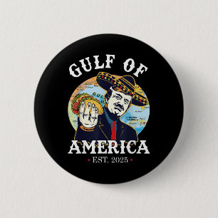 Macaron Rond 5 Cm Drapeau Golfe D'Usa 2025 Amérique Vintage _6