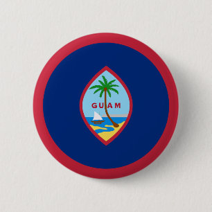 Macaron Rond 5 Cm Drapeau Guam