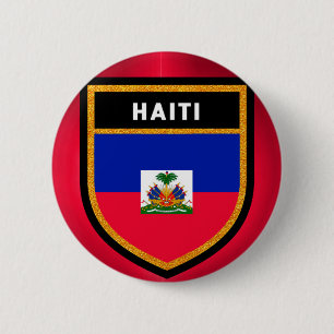 Macaron Rond 5 Cm Drapeau Haïti