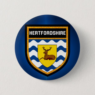 Macaron Rond 5 Cm Drapeau Hertfordshire