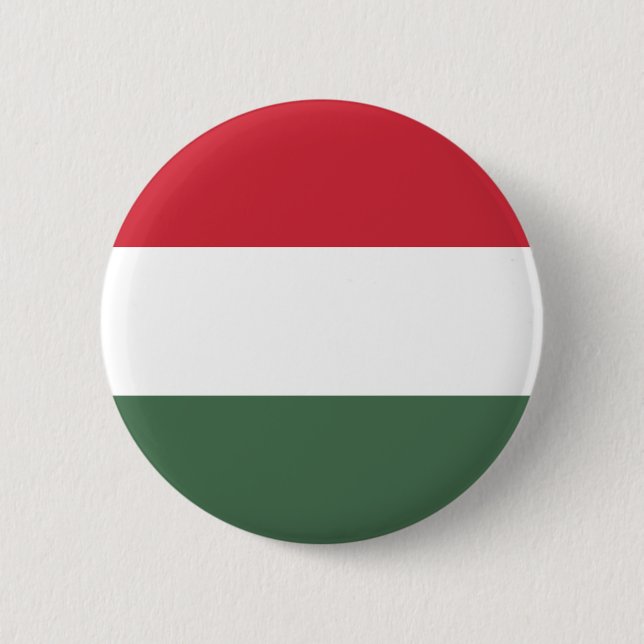 Macaron Rond 5 Cm Drapeau Hongrie (Devant)