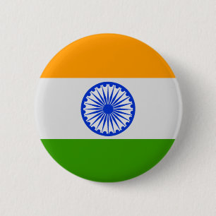 Macaron Rond 5 Cm Drapeau indien