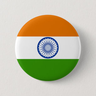 Macaron Rond 5 Cm Drapeau indien