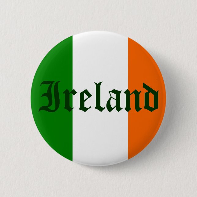 Macaron Rond 5 Cm Drapeau irlandais (Devant)