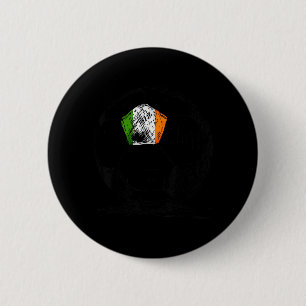 Macaron Rond 5 Cm Drapeau irlandais Eire Design sur ballon de footba