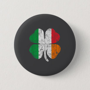 Macaron Rond 5 Cm Drapeau irlandais italien Italie Irlande St Patric