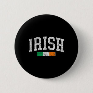 Macaron Rond 5 Cm Drapeau Irlandais Vintage St Patricks Day Rétro Ir