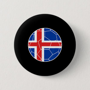 Macaron Rond 5 Cm Drapeau Islande Football Islande Soccer