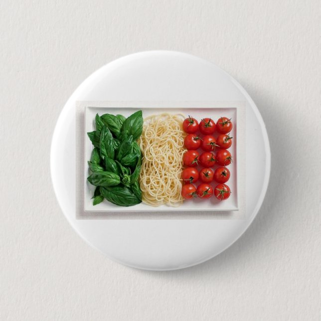 Macaron Rond 5 Cm Drapeau italien (Devant)