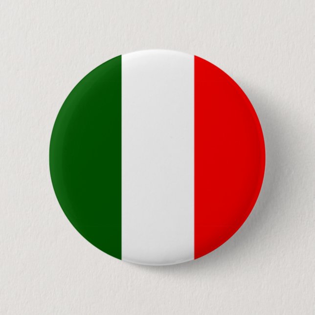 Macaron Rond 5 Cm Drapeau italien (Devant)