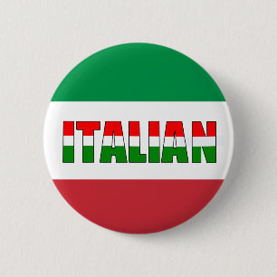 Macaron Rond 5 Cm Drapeau italien de l'Italie
