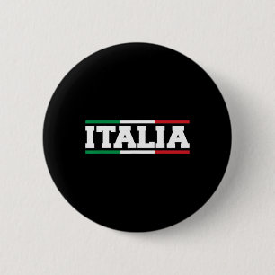 Macaron Rond 5 Cm Drapeau italien d'Italie Carte Bouclier Dge Italie