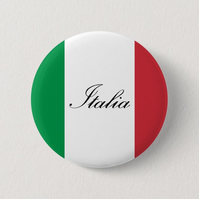 Macaron Rond 5 Cm Drapeau italien - drapeau de l'Italie - l'Italie (Devant)