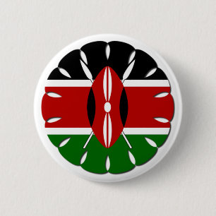Macaron Rond 5 Cm Drapeau Jambo Kenyan
