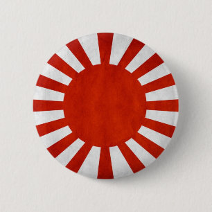 Macaron Rond 5 Cm Drapeau japonais de Grunge
