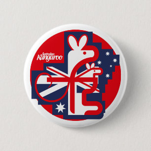 Macaron Rond 5 Cm drapeau kangourou et australie