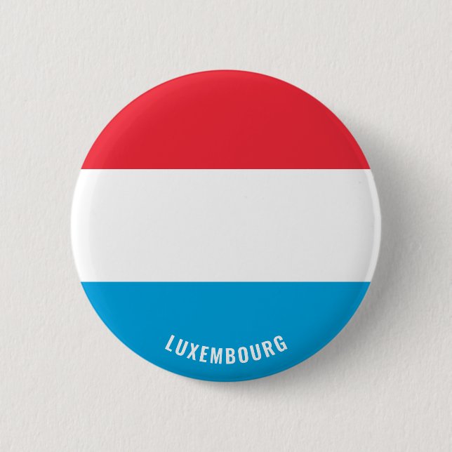 Macaron Rond 5 Cm Drapeau luxembourgeois patriotique (Devant)