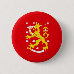 Macaron Rond 5 Cm Drapeau médiéval de Finlande