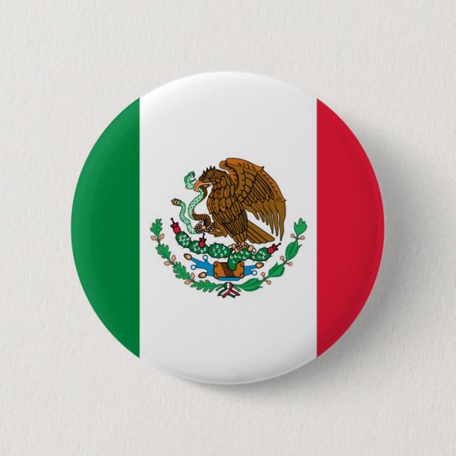 Macaron Rond 5 Cm Drapeau mexicain (Devant)