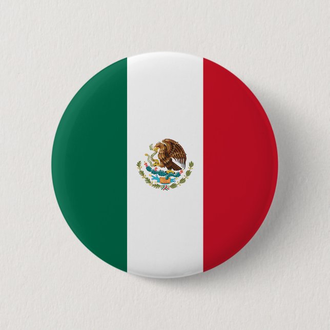 Macaron Rond 5 Cm Drapeau mexicain (Devant)