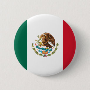 Macaron Rond 5 Cm Drapeau mexicain - Drapeau mexicain