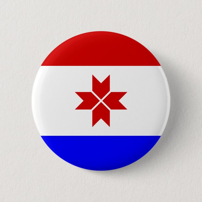 Macaron Rond 5 Cm Drapeau Mordovia (Devant)