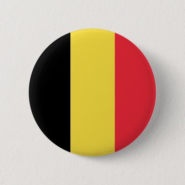 Macaron Rond 5 Cm Drapeau national belge (Devant)