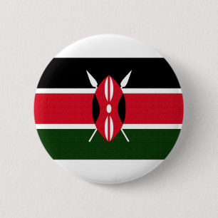 Macaron Rond 5 Cm Drapeau national du Kenya