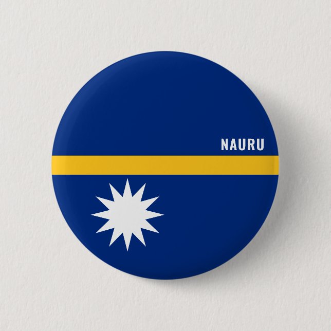 Macaron Rond 5 Cm Drapeau Nauru Bouton patriotique de charme (Devant)