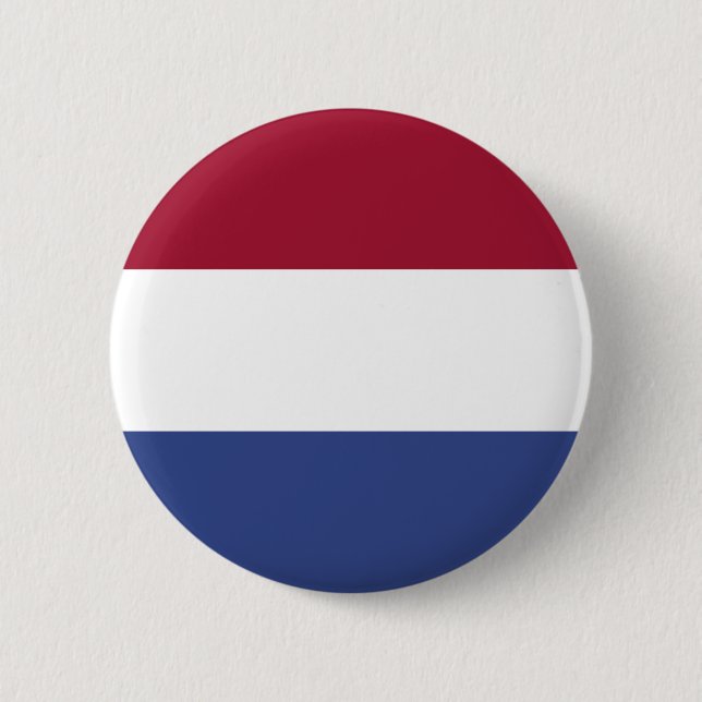 Macaron Rond 5 Cm Drapeau néerlandais (Devant)