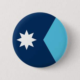 Macaron Rond 5 Cm drapeau neuf de l'état du Minnesota symbole USA Am