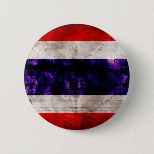 Macaron Rond 5 Cm Drapeau patiné de la Thaïlande