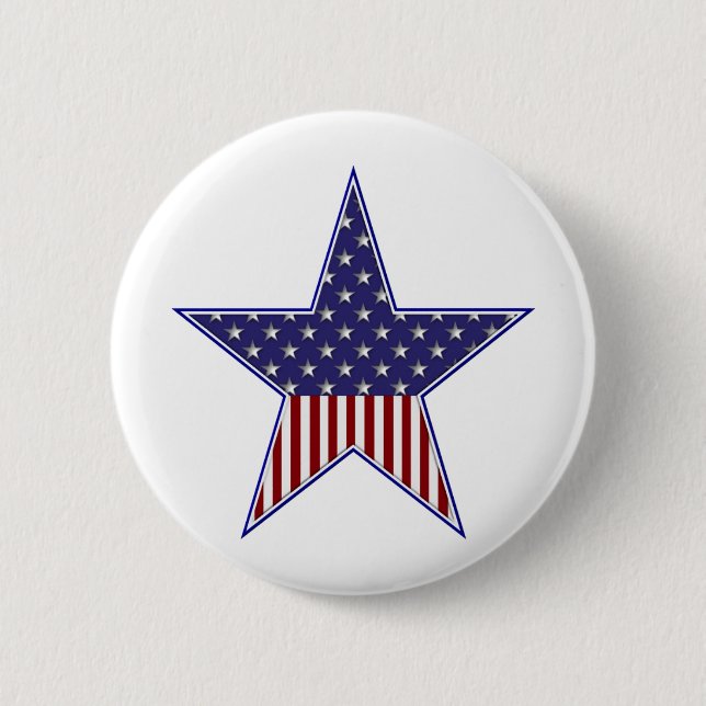 Macaron Rond 5 Cm Drapeau patriotique américain (Devant)