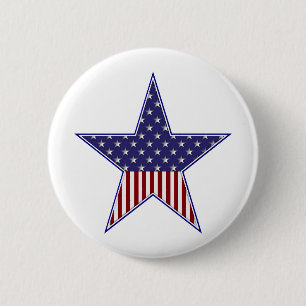 Macaron Rond 5 Cm Drapeau patriotique américain