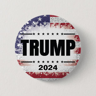 Macaron Rond 5 Cm Drapeau patriotique américain Trump 2024