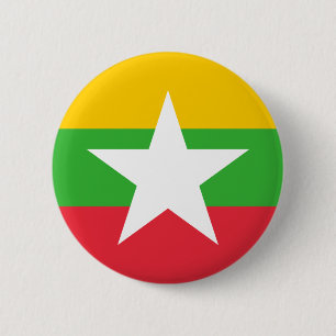 Macaron Rond 5 Cm Drapeau patriotique du Myanmar