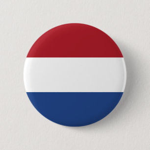 Macaron Rond 5 Cm Drapeau Pays-Bas patriotique