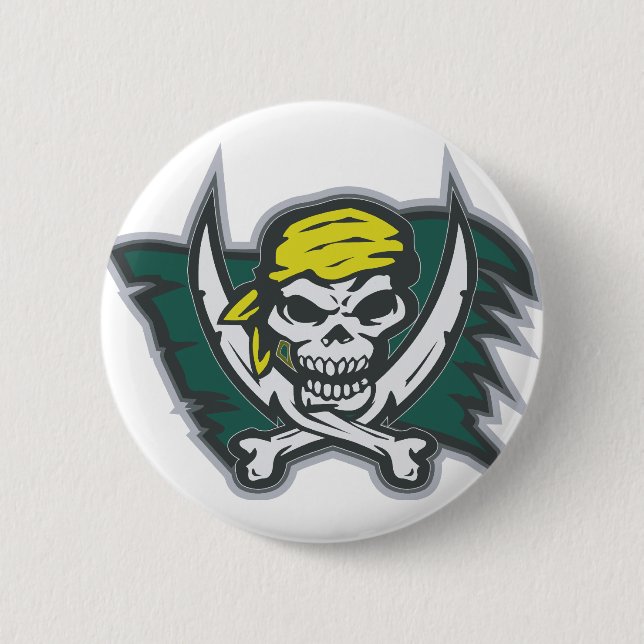 Macaron Rond 5 Cm Drapeau pirate (Devant)