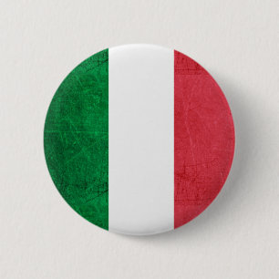 Macaron Rond 5 Cm Drapeau pour le bouton de l'Italie