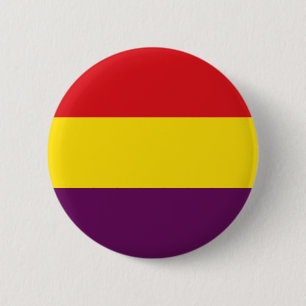 Macaron Rond 5 Cm Drapeau républicain espagnol República Española Bu