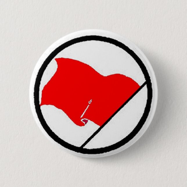 Macaron Rond 5 Cm Drapeau rouge (Devant)