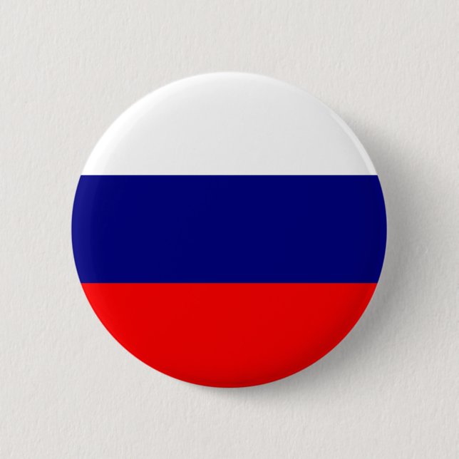 Macaron Rond 5 Cm Drapeau russe (Devant)