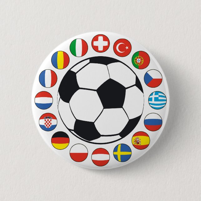 Macaron Rond 5 Cm drapeau simple avec la boule (Devant)