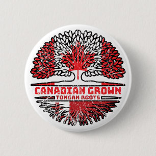 Macaron Rond 5 Cm Drapeau Tonga Tongan Canada Tree Roots