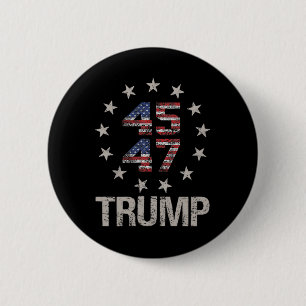 Macaron Rond 5 Cm Drapeau Trump 2024 (sur Byck) Take America Ck Trum