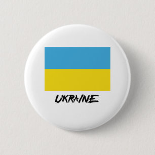 Macaron Rond 5 Cm Drapeau Ukraine
